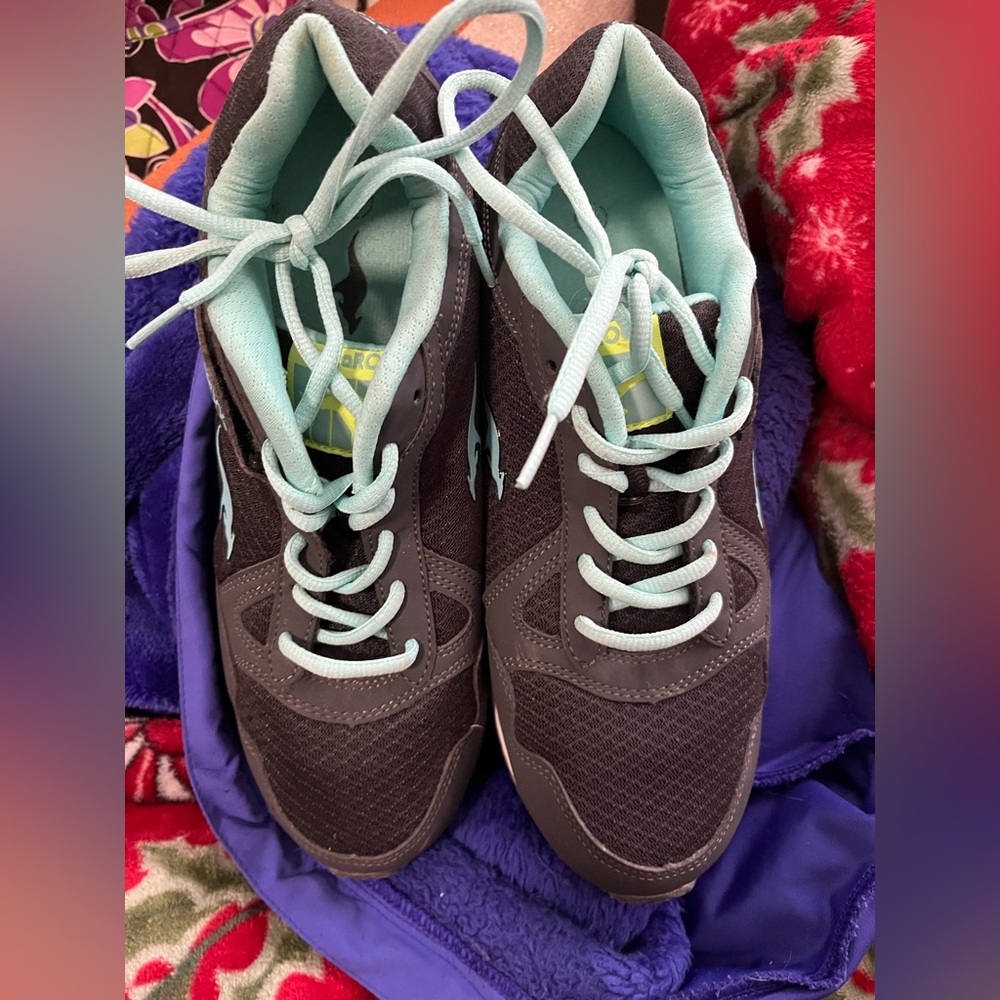 KangaRoos Womens Zipper Pocket Tennis Athletic Casual Teal Sneakers size 9